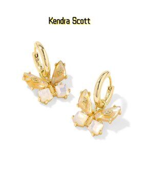 Bianca Butterfly Gold Huggie Earrings